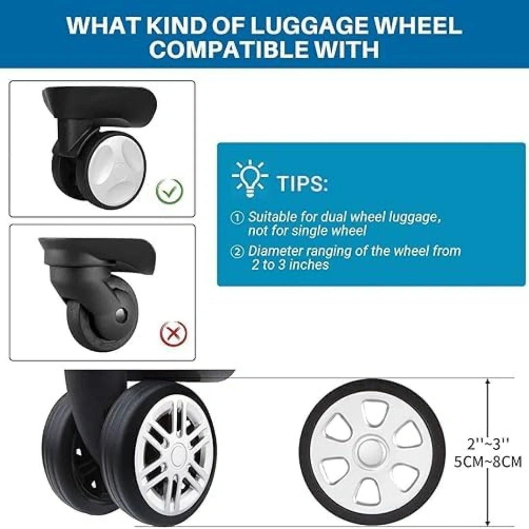 Suitcase Wheel Cover (Pack of 8)