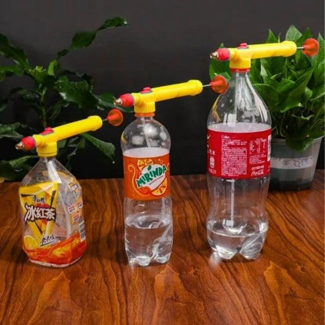 Pressure spraying plants with bottle sprayer