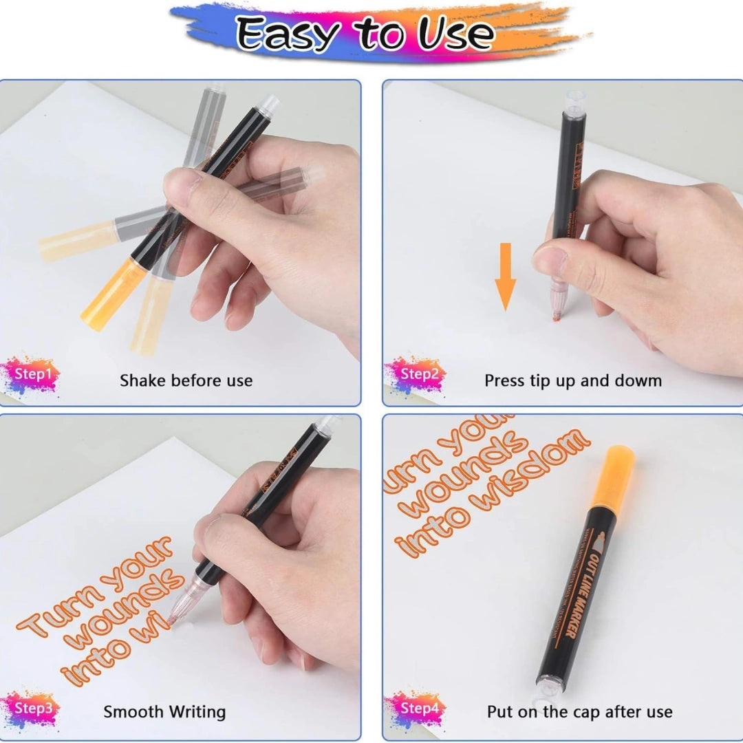 Fine Point Marker Pens Set