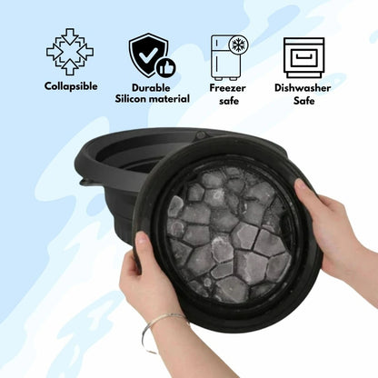 Collapsible Silicone Facial Ice Bath Bowl
