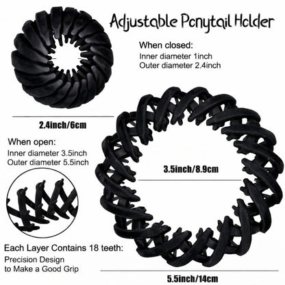 Bun Holder Round Claw Band (Pack Of 3)