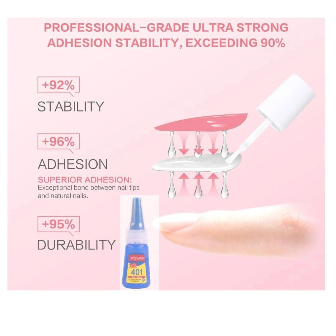 Super Glue Stronger For Artificial Nails (Pack of 2)