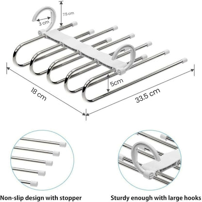 5 in 1 Stainless Steel Foldable Hangers