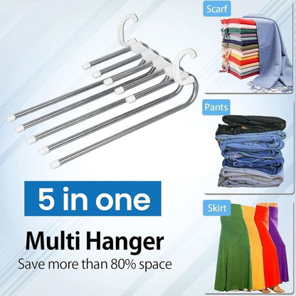 5 in 1 Stainless Steel Foldable Hangers