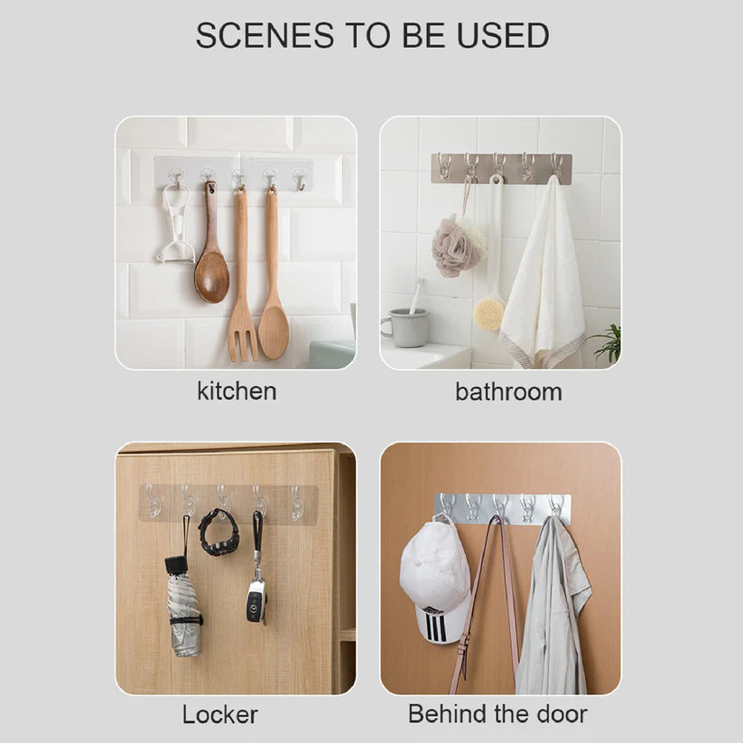 Adhesive Transparent Heavy Duty Wall Hook(Buy 1 Get 1 Free)