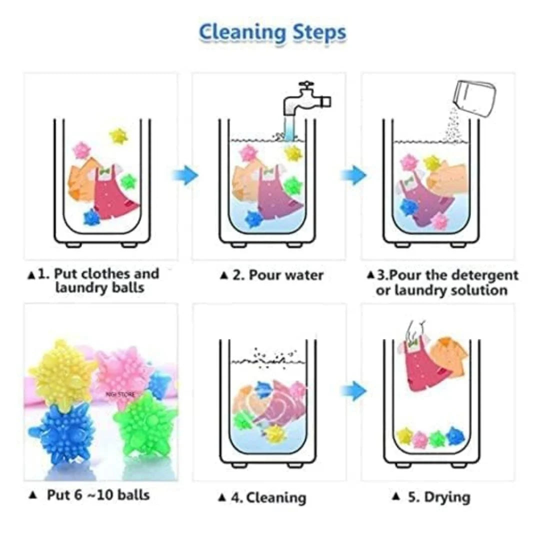 Reusable Tangle-Free Eco-Friendly Laundry Scrubbing Balls(8 Pcs)