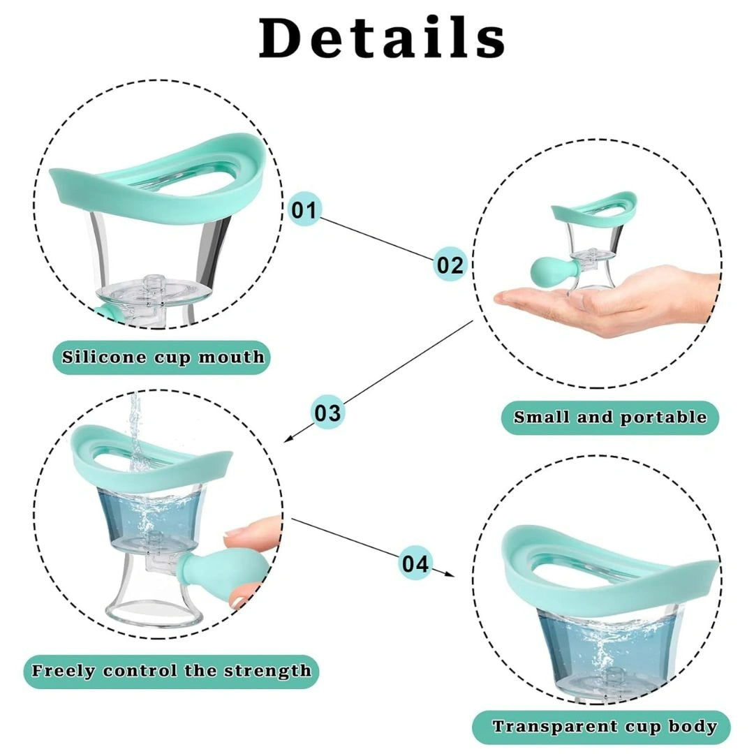 Portable Silicone Manual Air Pressure Eye Wash Cup
