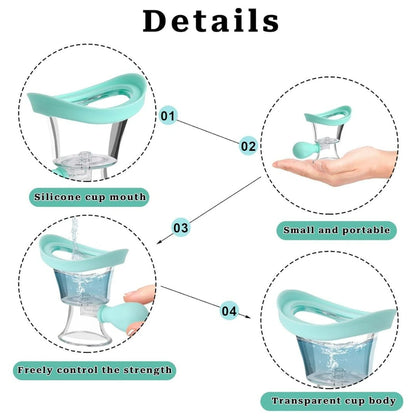 Portable Silicone Manual Air Pressure Eye Wash Cup