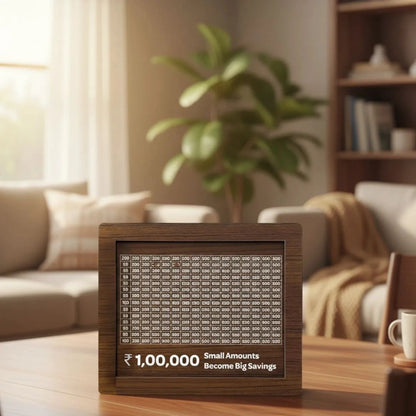 One Lakh Ruppees Saving Wooden Money Bank