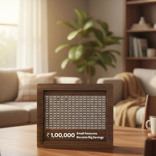 One Lakh Ruppees Saving Wooden Money Bank