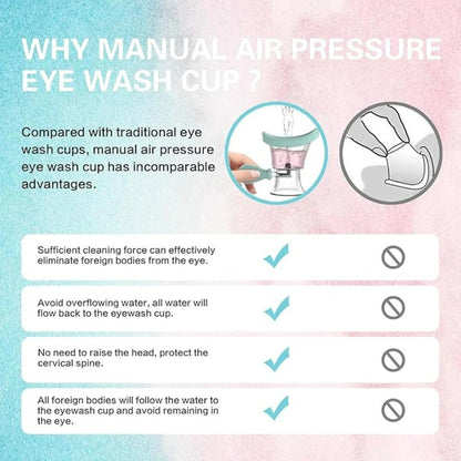 Portable Silicone Manual Air Pressure Eye Wash Cup