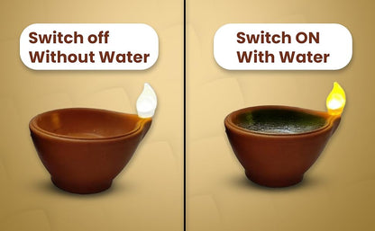 LED Light Water Digital Diyas