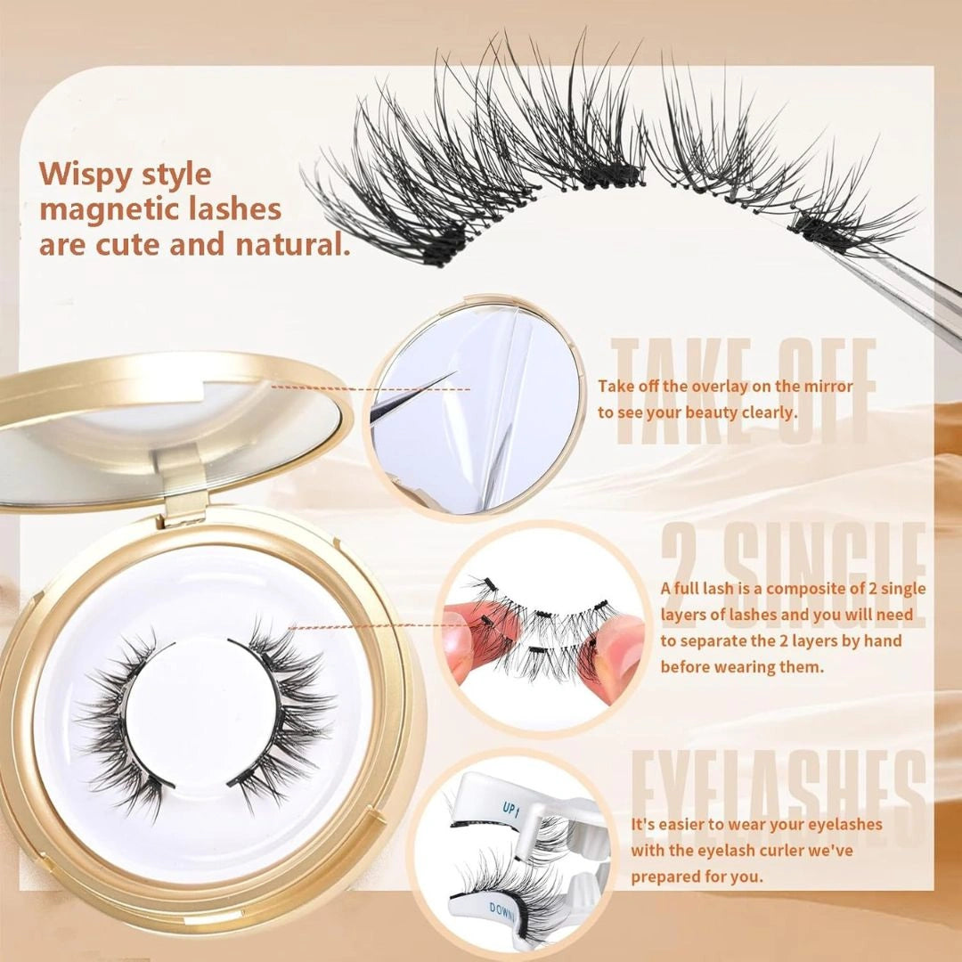 Reusable Natural Magnetic Eyelashes