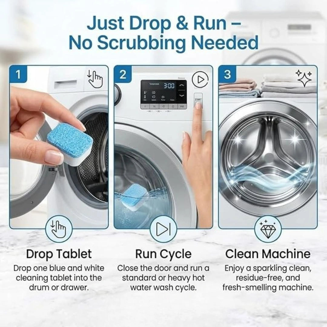Washing Machine Cleaner Tablets(12 Pcs)