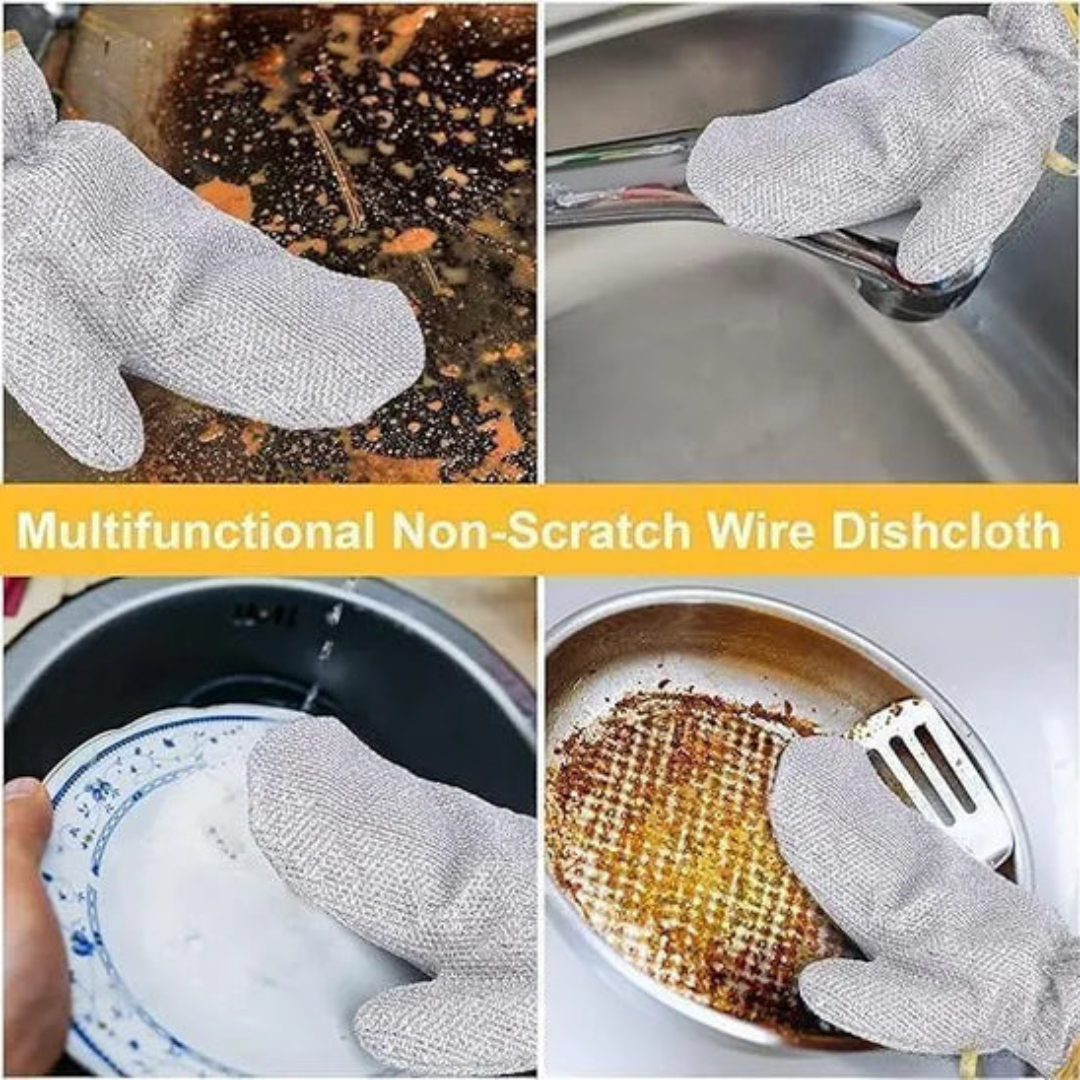Multipurpose Wire Dishwashing Gloves(Buy 1 Get 1 Free)