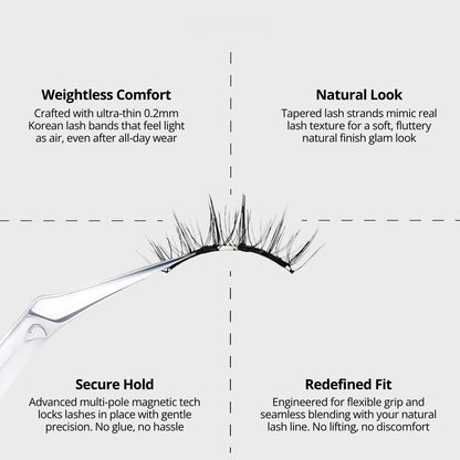 Reusable Natural Magnetic Eyelashes