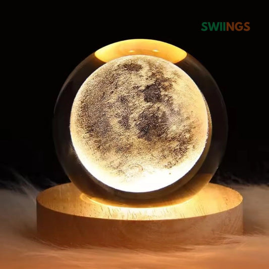 3D Crystal Moon Ball Lamp