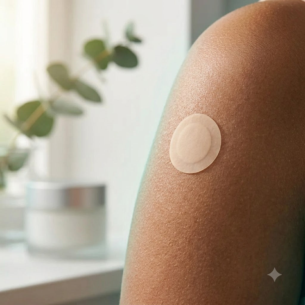 GLP-1 LeanPatch applied smoothly on the upper arm