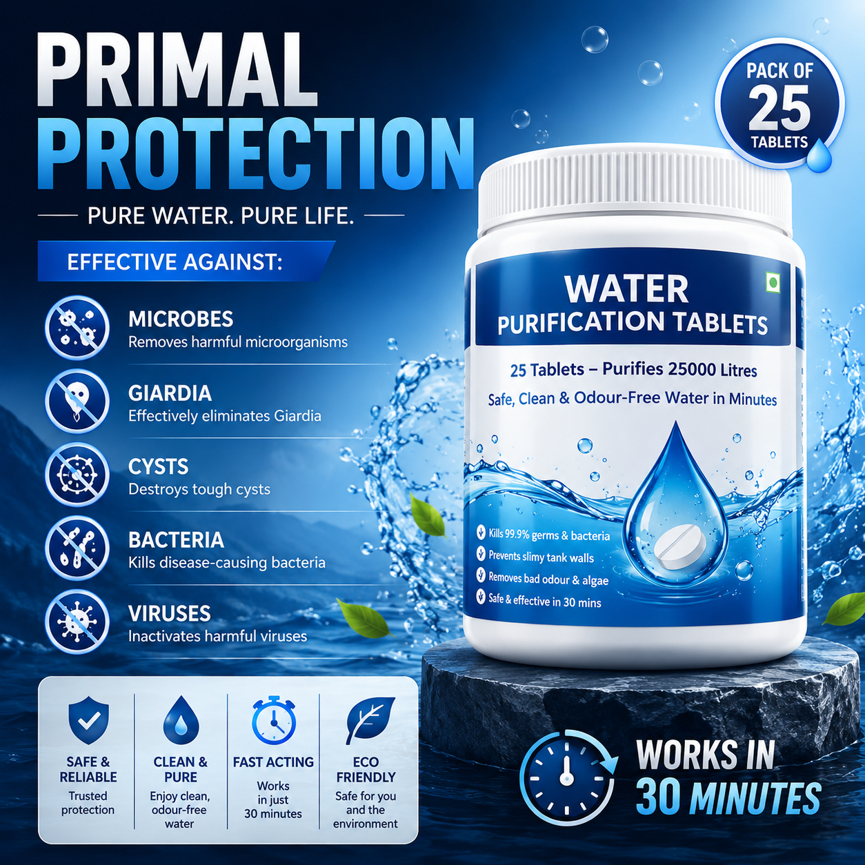 Bundle Of Water Purification tablet And Silicone Sealent