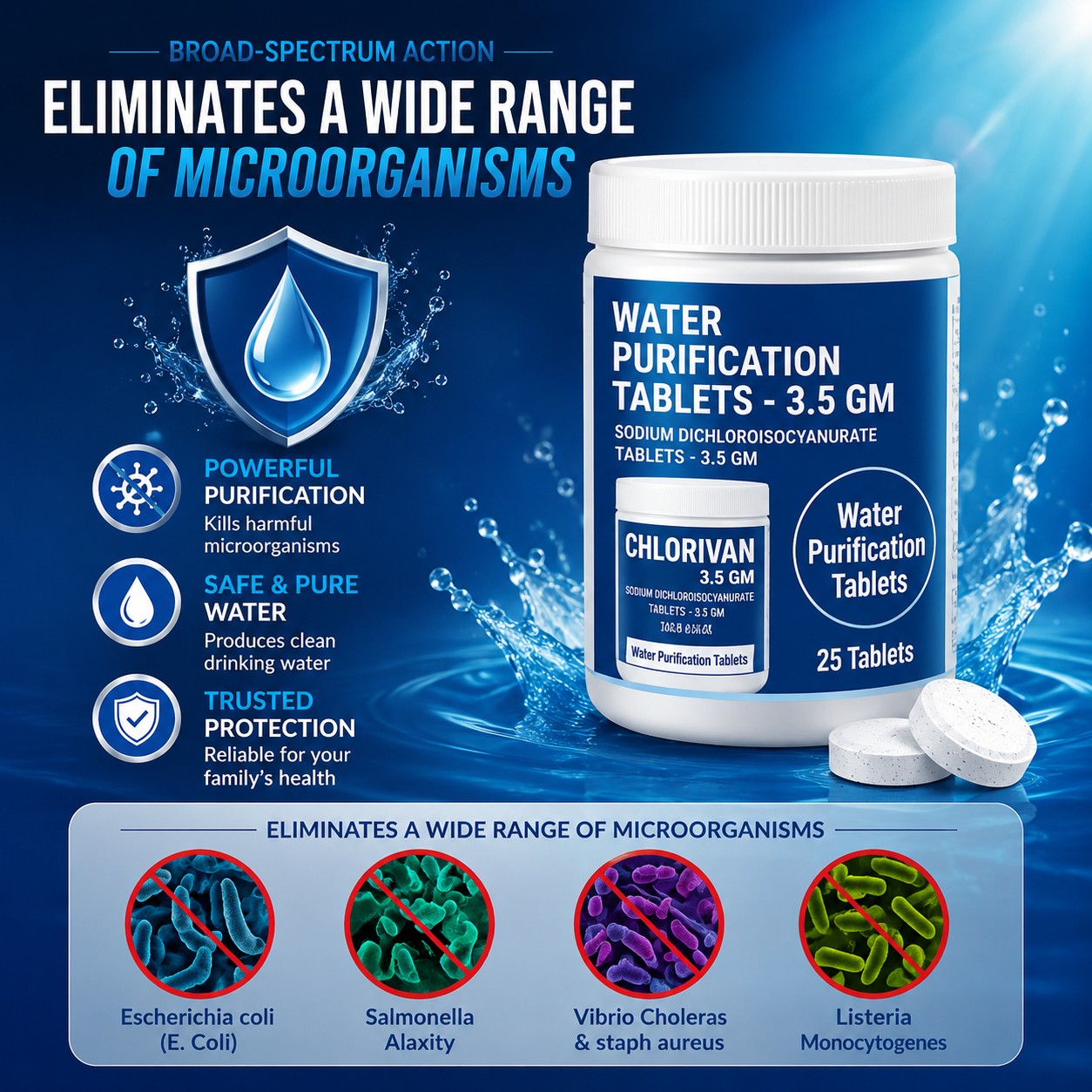 Bundle Of Water Purification tablet And Silicone Sealent