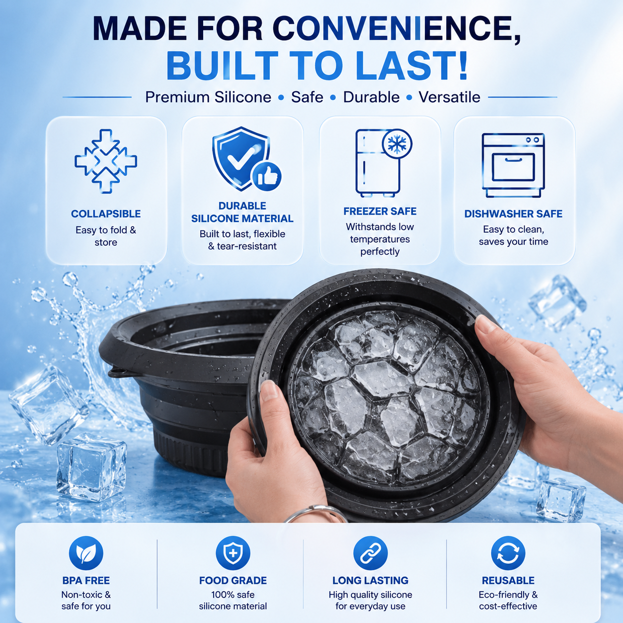 Bundle Of Portable Double Fan Cooler And Ice Bowl