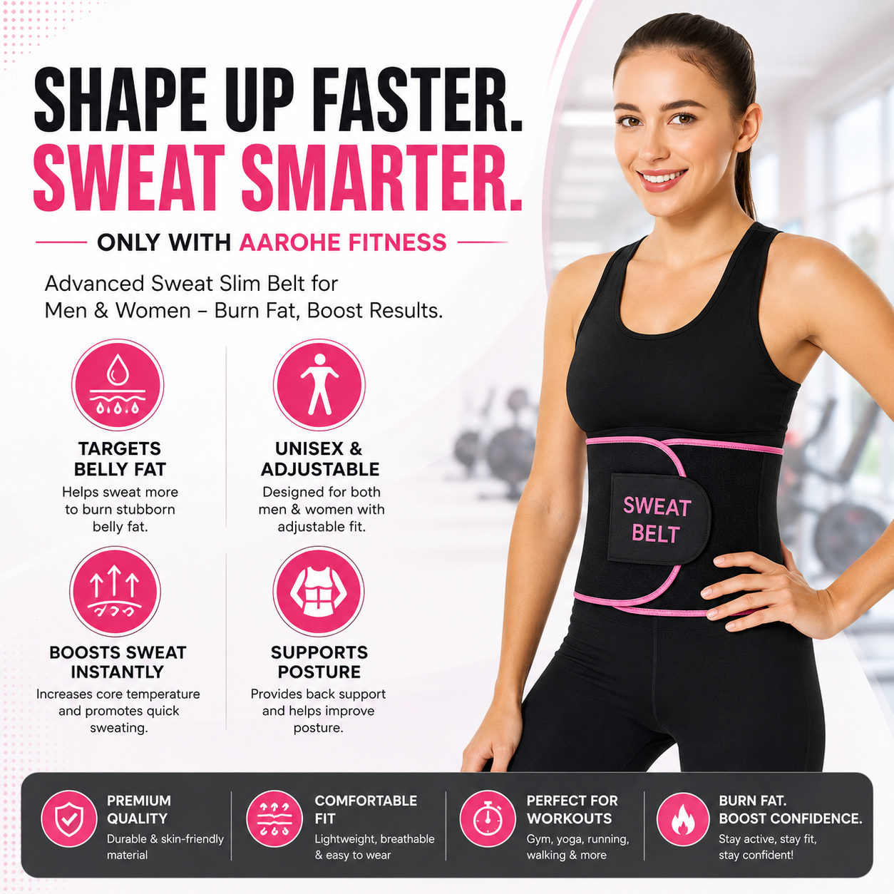Bundle Of Sweat Belt And Tummy Trimmer