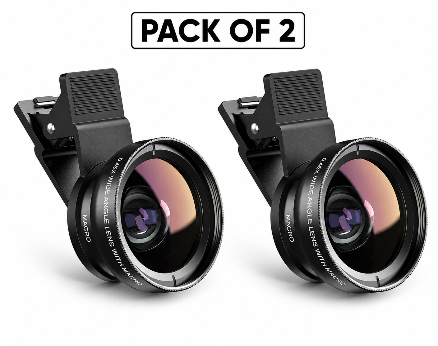 0.45X Wide Angle Lens 140°+ 12.5X Macro Lens for Mobile