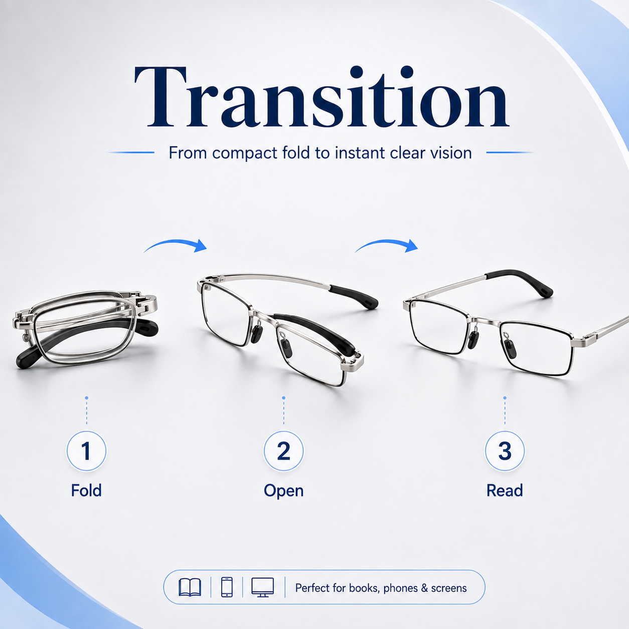 Unbreakable Foldable Reading Glasses