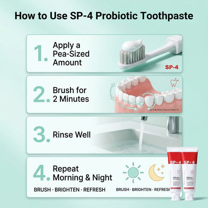SP-4 Probiotic Brightening and cleaning toothpaste(Pack of 2)