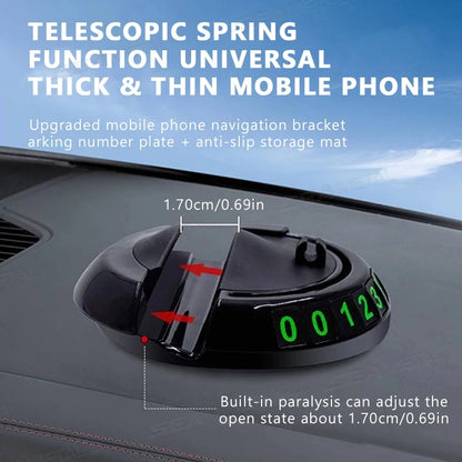 2 in 1 Car Dashboard Anti-Slip Mat with 360° Rotation Phone Holder