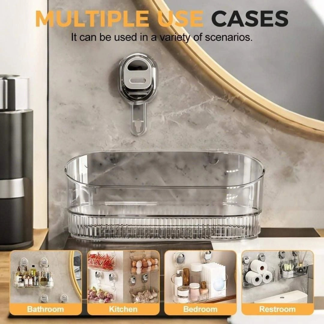 Bathroom Shelf Organizer with Strong Suction Cups