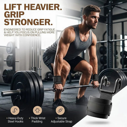 Weight Lifting Hook Grips(Set Of 2 Pcs)