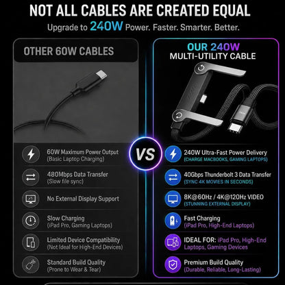 Fast Charging Cable with Foldable Phone Stand
