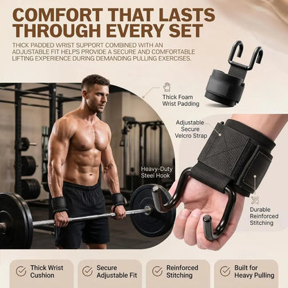 Weight Lifting Hook Grips(Set Of 2 Pcs)