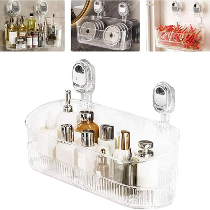 Bathroom Shelf Organizer with Strong Suction Cups