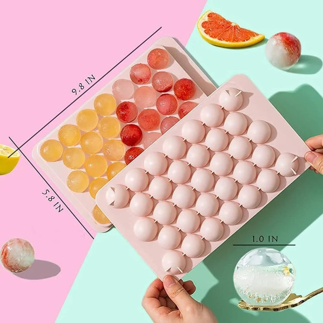 Plastic Reusable Flexible Round Ice Cube Trays