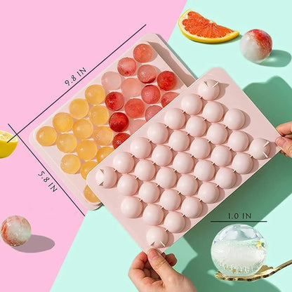 Plastic Reusable Flexible Round Ice Cube Trays