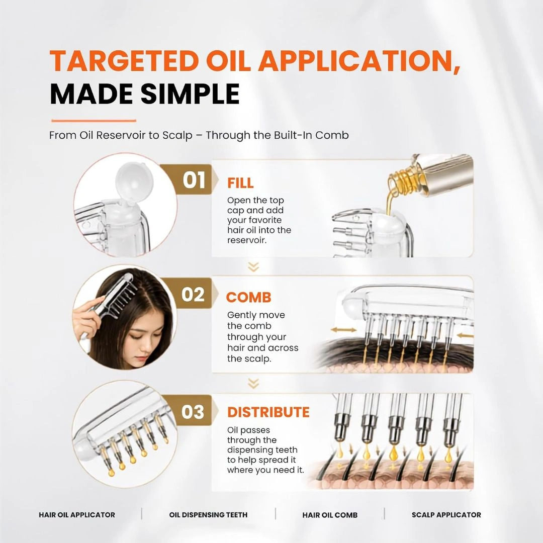 Hair Oil Applicator Comb