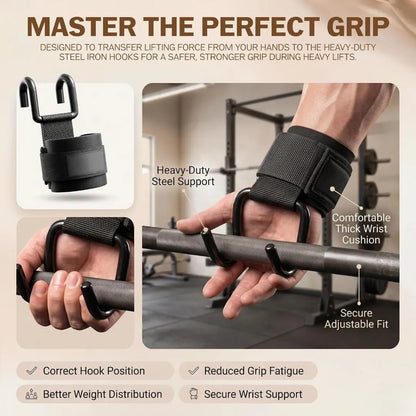 Weight Lifting Hook Grips(Set Of 2 Pcs)