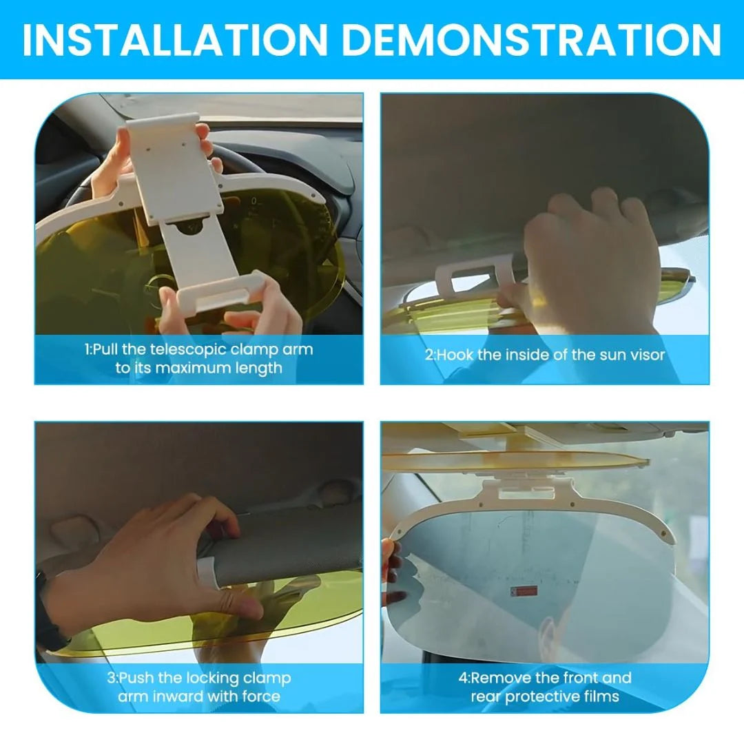Dual-Lens Anti Glare Visor for Car