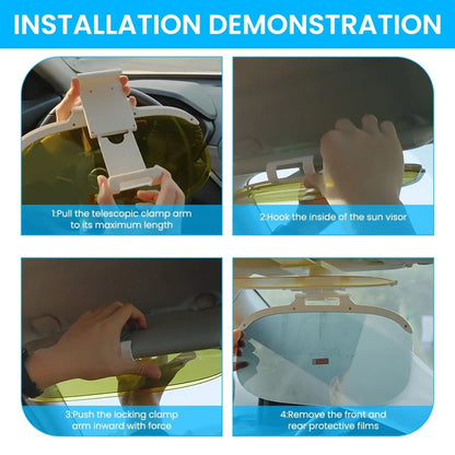 Dual-Lens Anti Glare Visor for Car