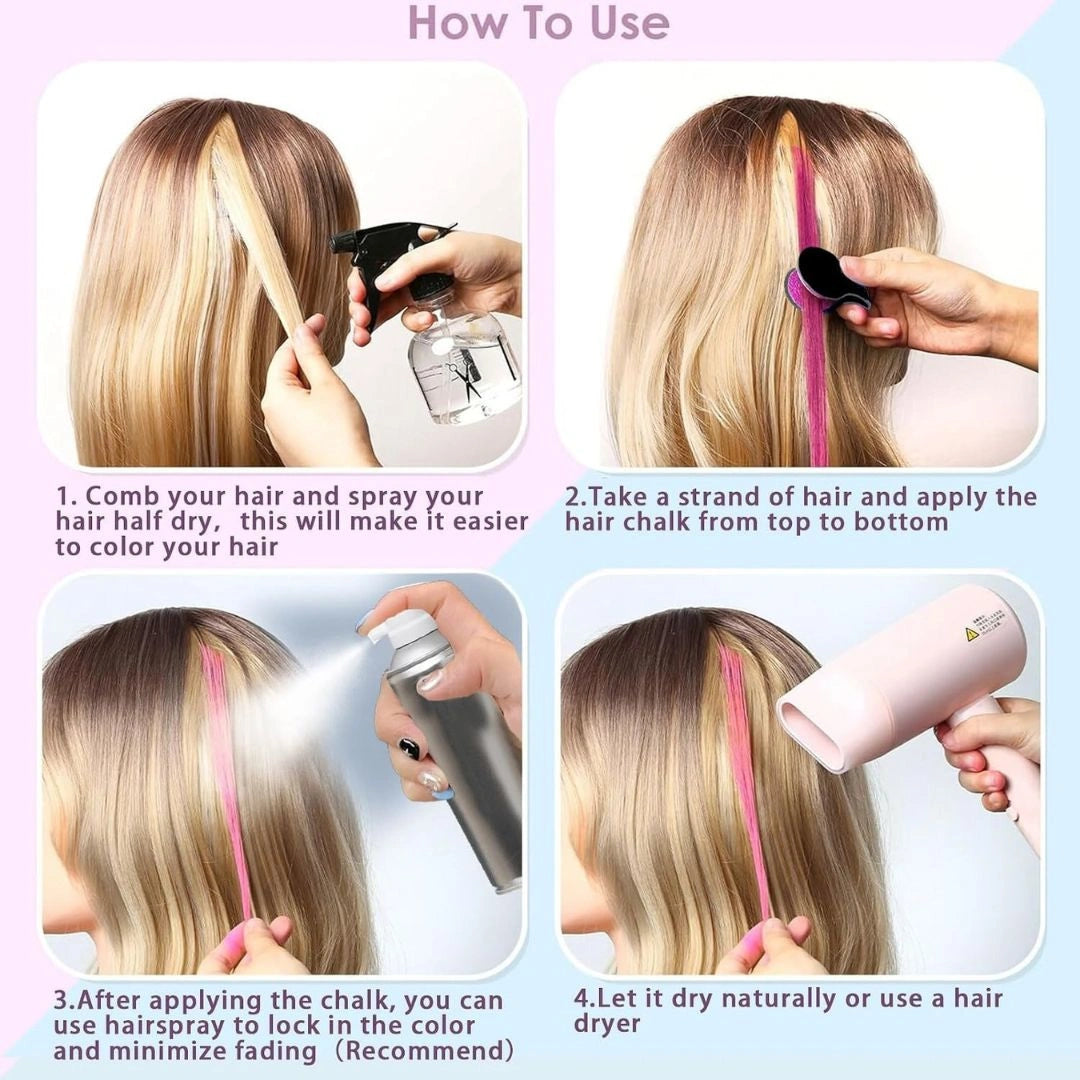 Hair Chalk for Girls Washable