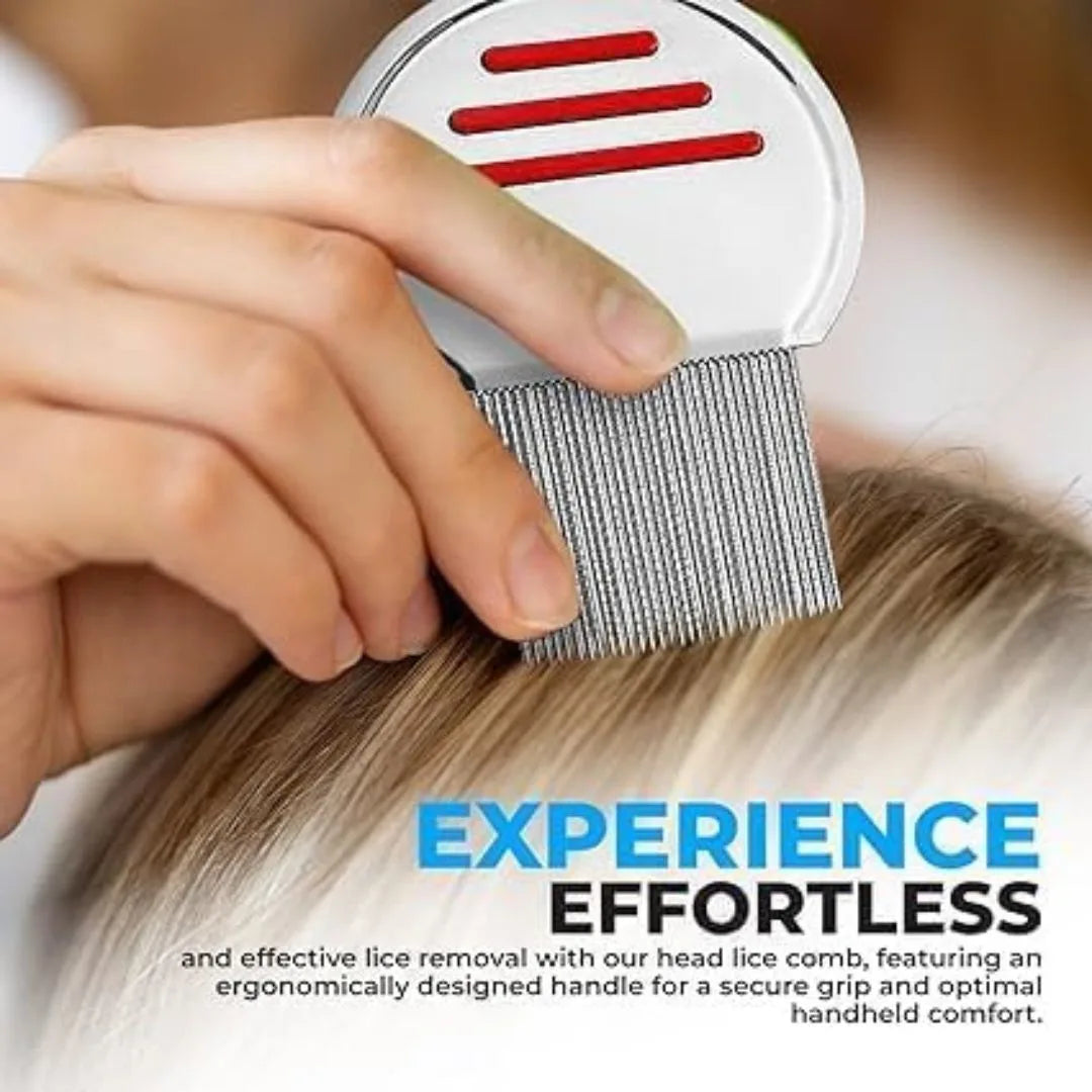 Stainless Steel Lice Comb with Spiral Teeth
