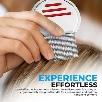 Stainless Steel Lice Comb with Spiral Teeth