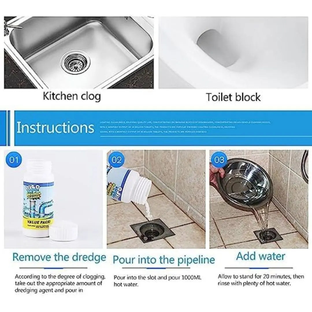 Powerful Sink & Drain Blockage Cleaner Powder (Buy 1 Get 1 Free)