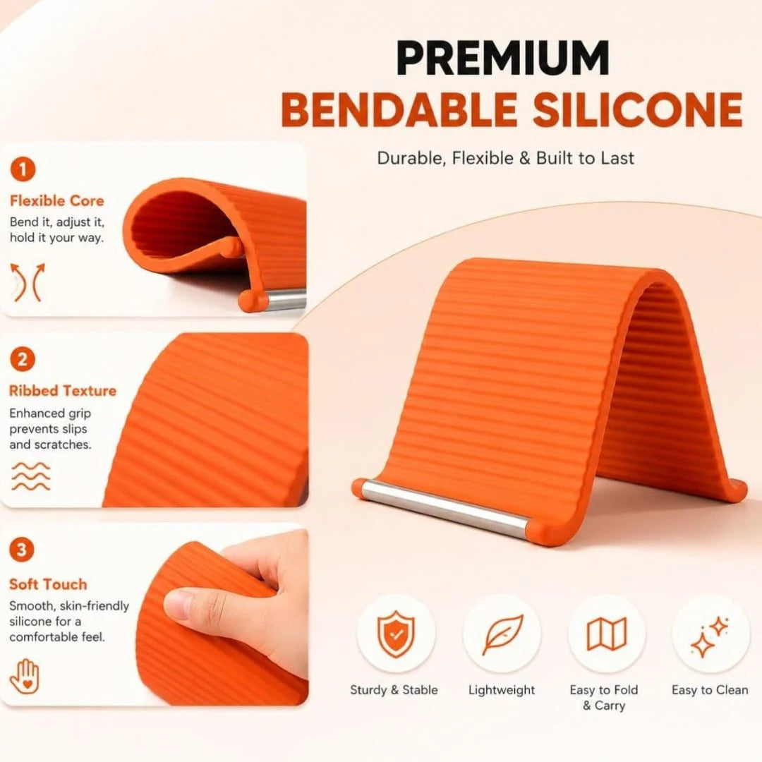 Flexible Silicone Phone Stand with Aluminum Core