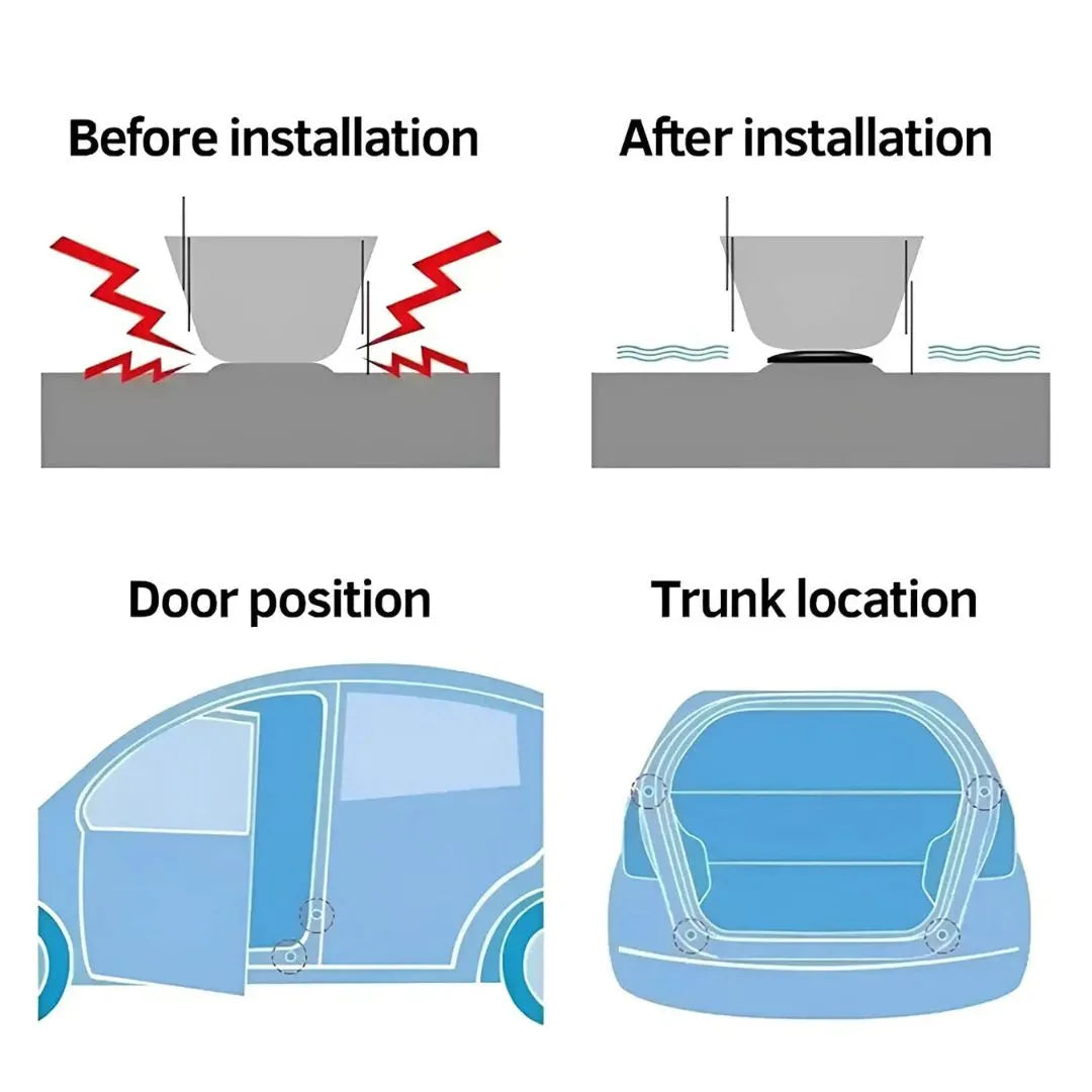 Car Door Shock Absorber(Pack Of 12 Pcs)