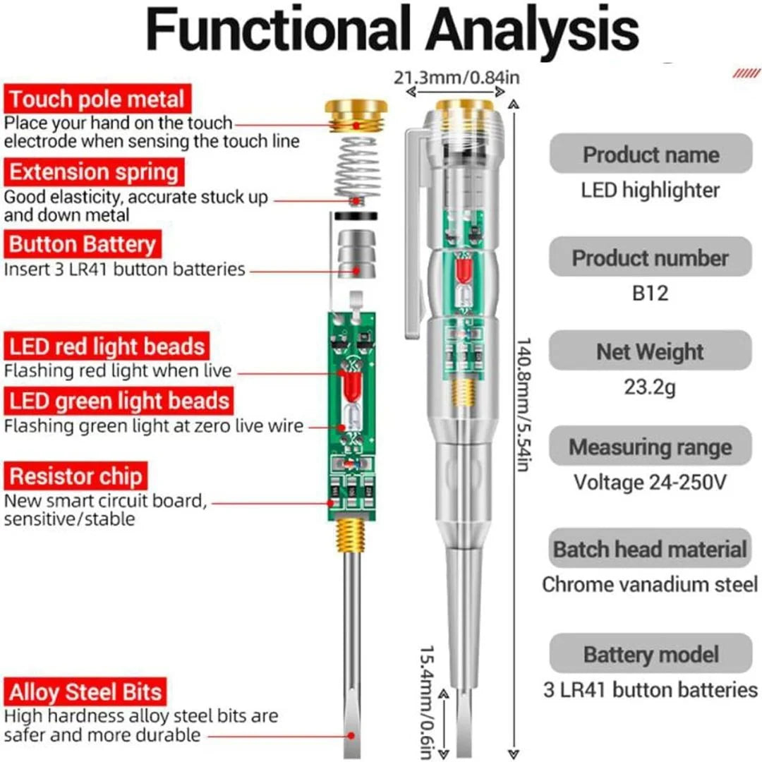 Advanced High-Brightness Intelligent Voltage Tester