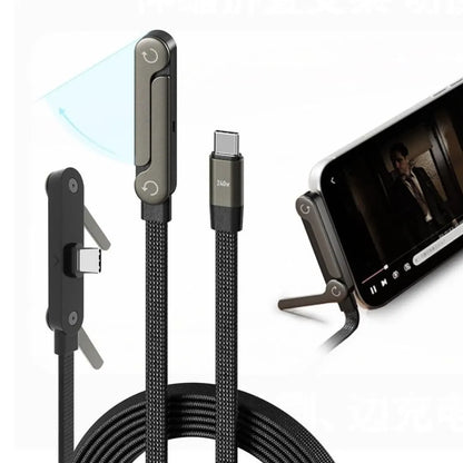 Fast Charging Cable with Foldable Phone Stand