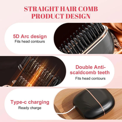 Mini Hair Straightener Brush